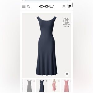 OGL Move Scoop Neck Midi Low Back Brami Dress